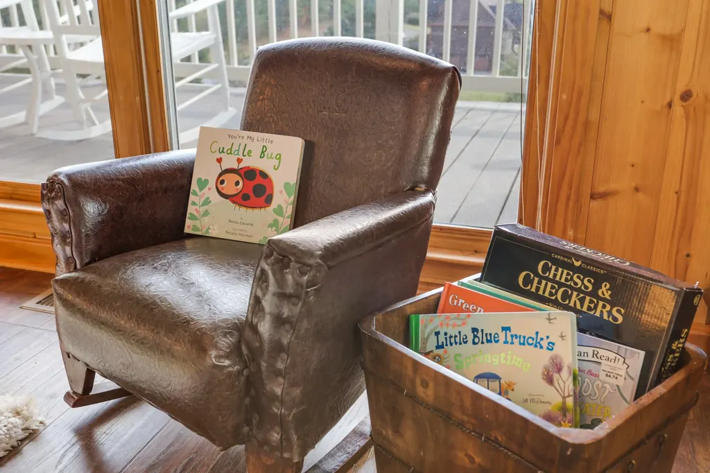 Reading chair and board games nook